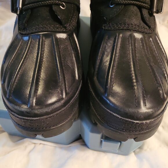 Polo Ralph Lauren Oslo High Leather Black Mens 10.5 D Duck Boots Preppy Farm main image 7